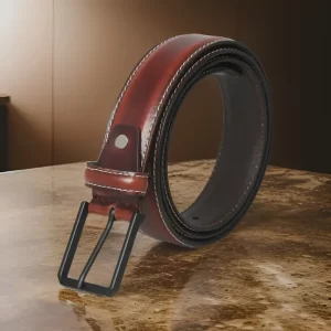 Stylish Brown Leather Belt For Men